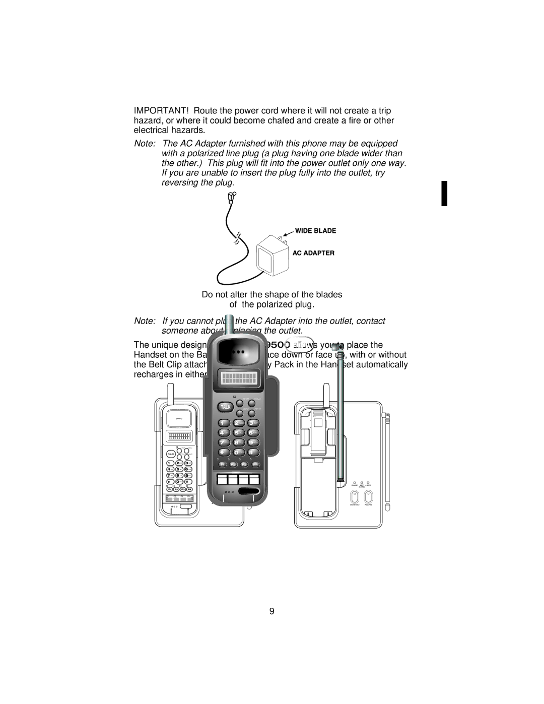 Uniden ANA 9500 manual F1 F2 F3 F4 