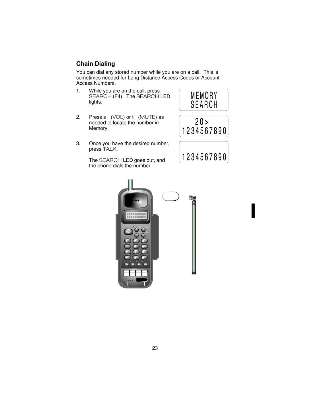 Uniden ANA 9500 manual Chain Dialing 