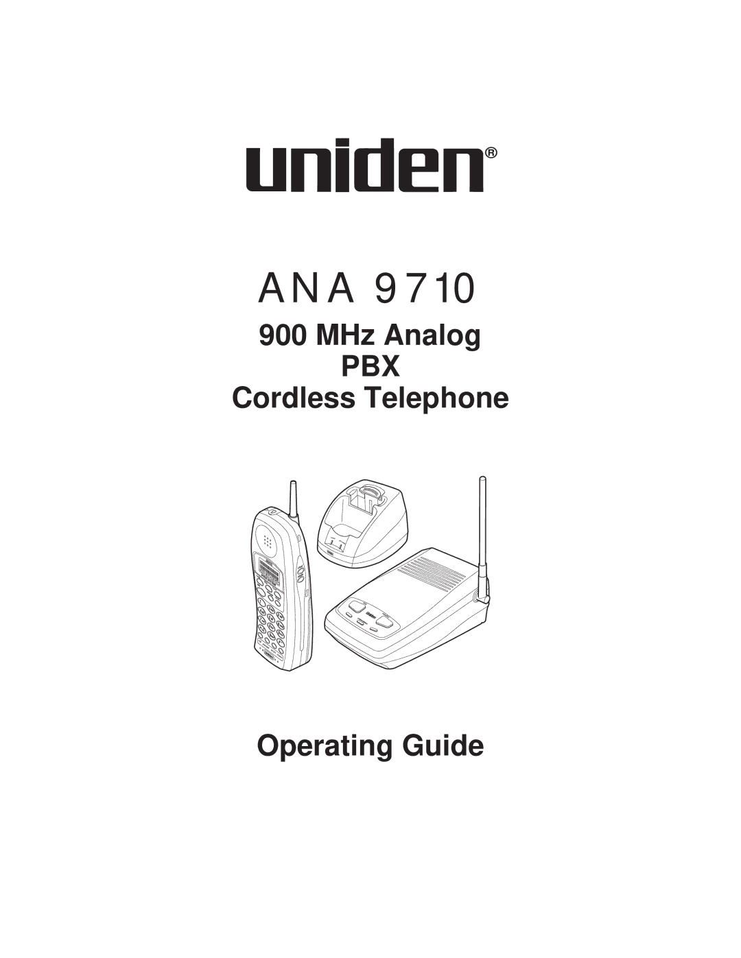 Uniden ANA 9710 manual Ana 