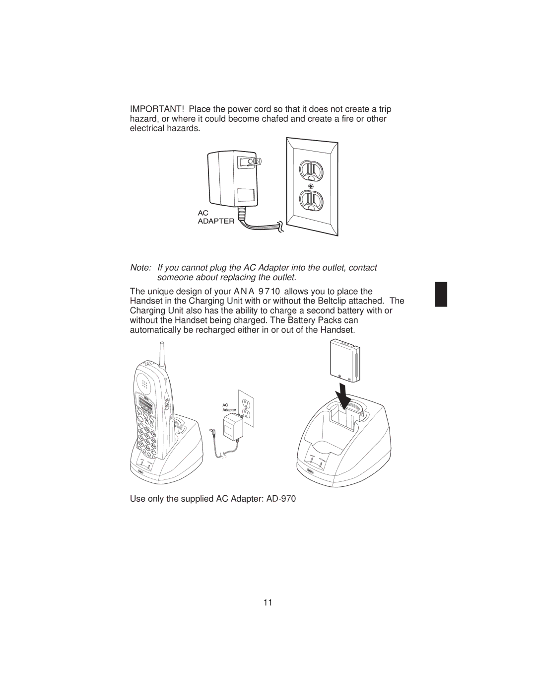 Uniden ANA 9710 manual 