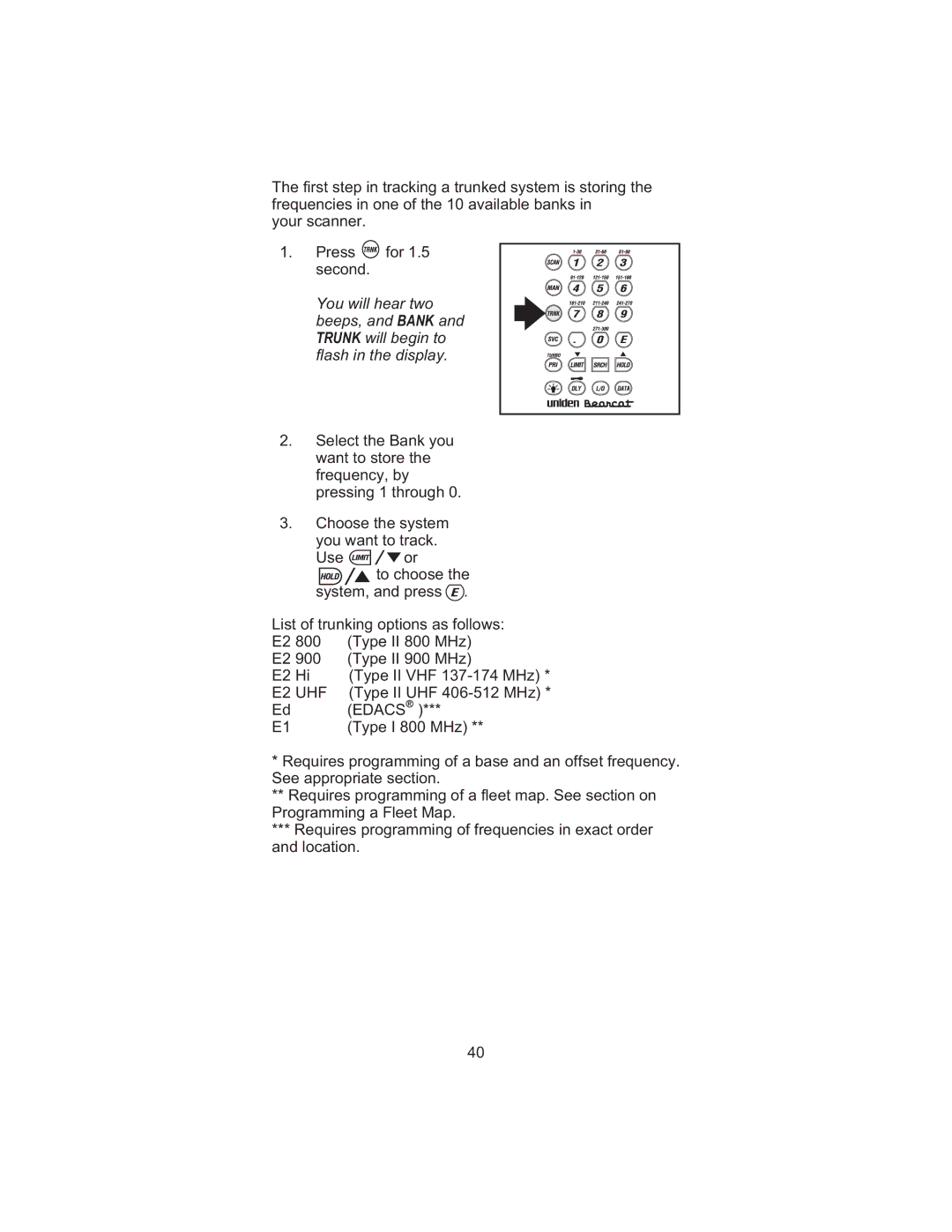 Uniden BC 245XLT manual You will hear two 