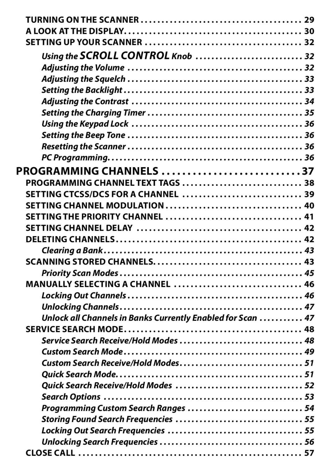 Uniden BC125AT owner manual Programming Channels 