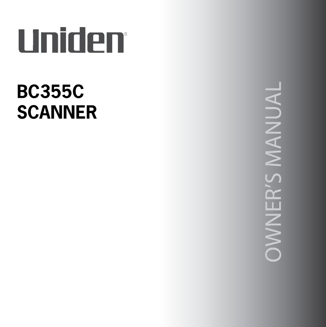 Uniden BC355C owner manual Scanner 