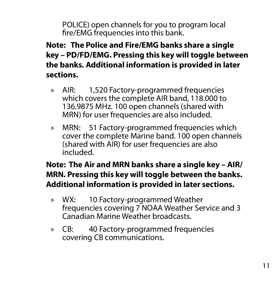 Uniden BC355C owner manual Canadian Marine Weather broadcasts 