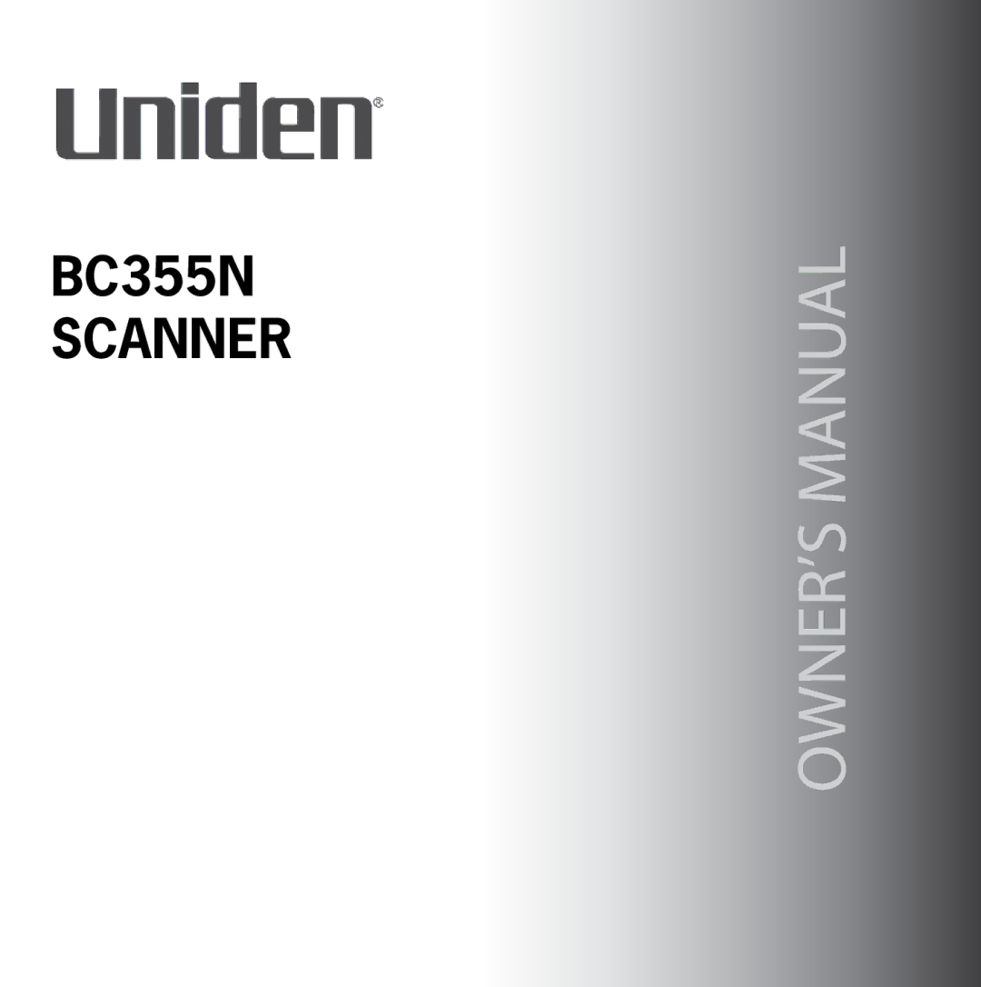 Uniden BC355N owner manual Scanner 