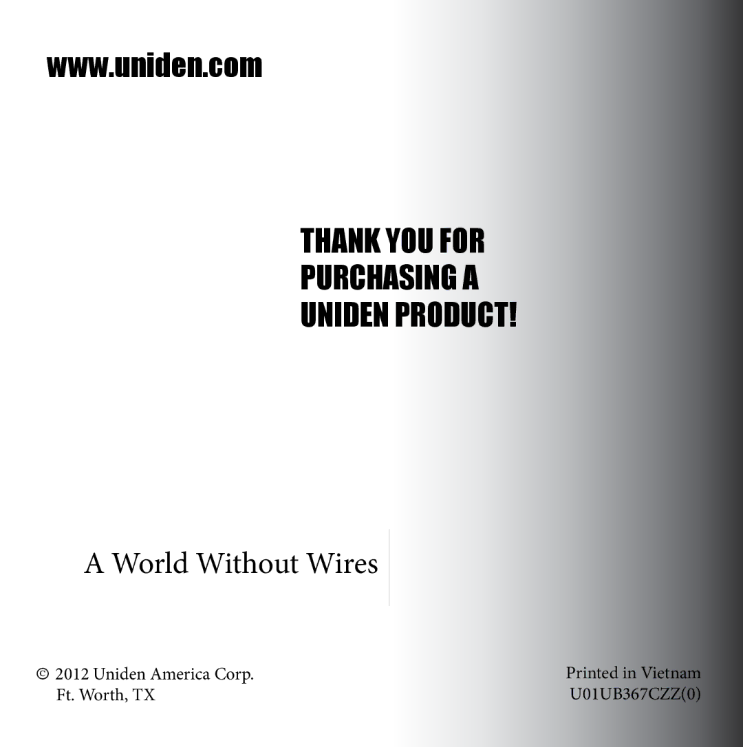 Uniden BC355N owner manual Thank YOU for Purchasing a Uniden Product 