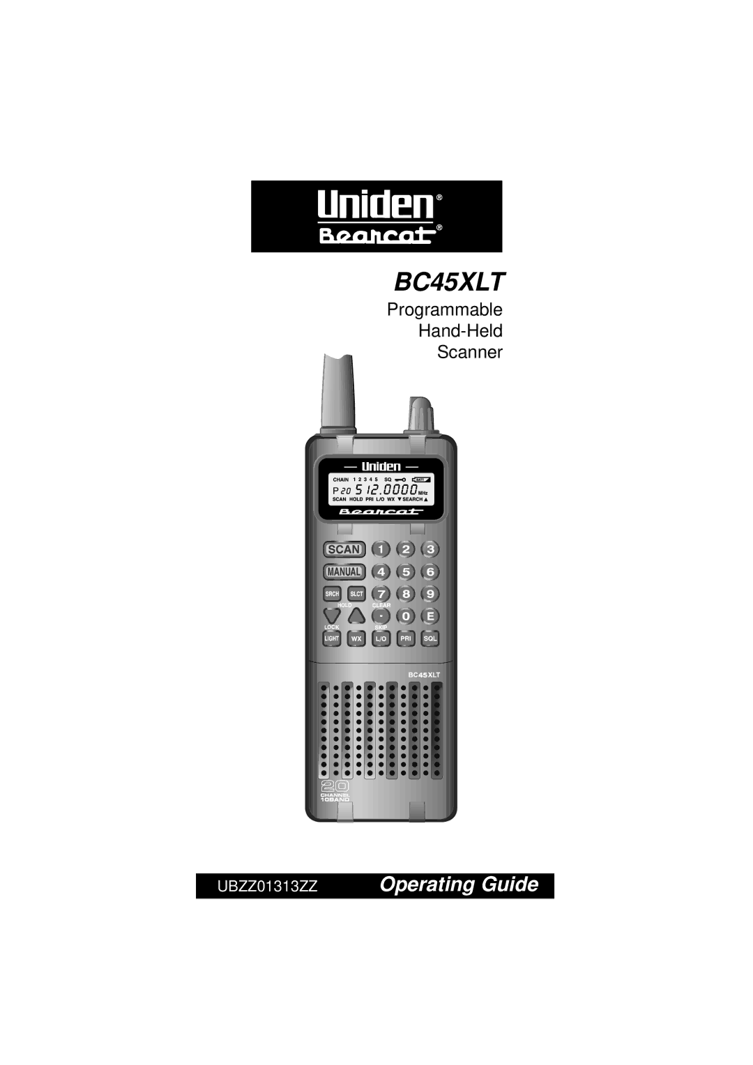 Uniden BC45XLT manual 