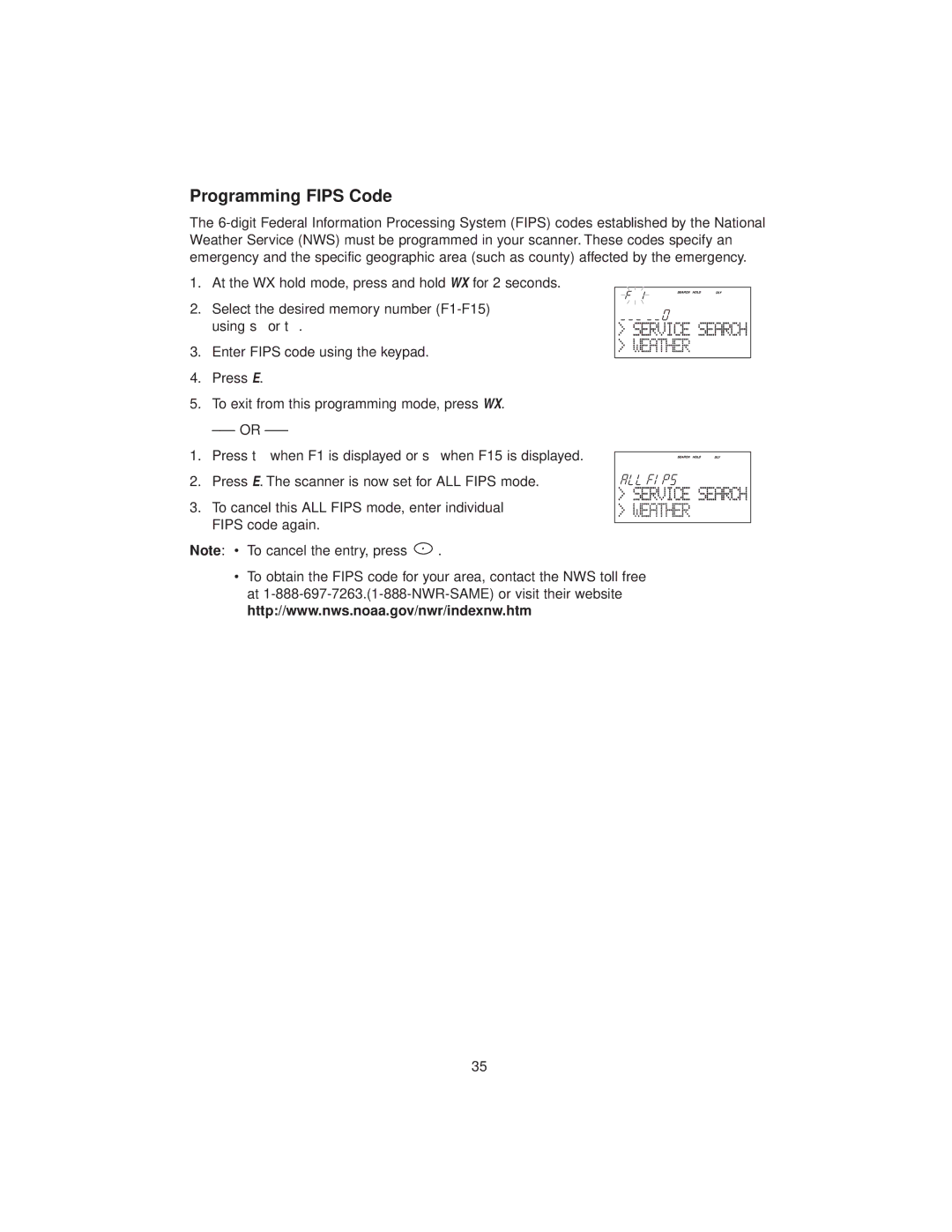 Uniden BC780XLT manual Programming Fips Code 