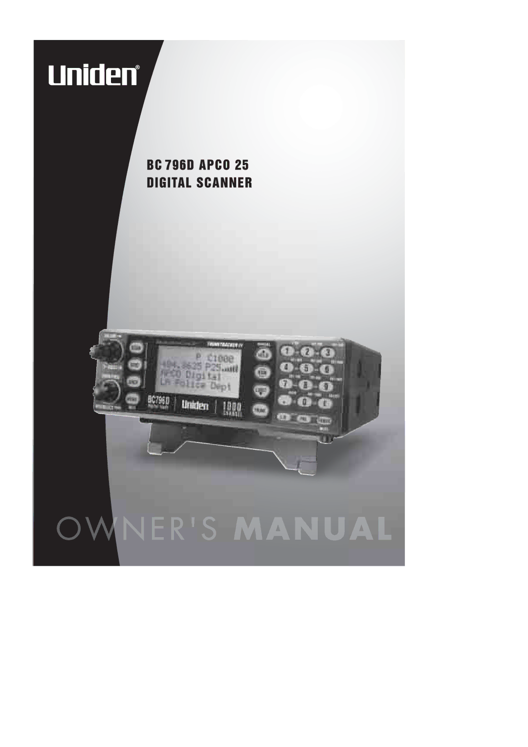 Uniden BC796D APC0 25 manual 