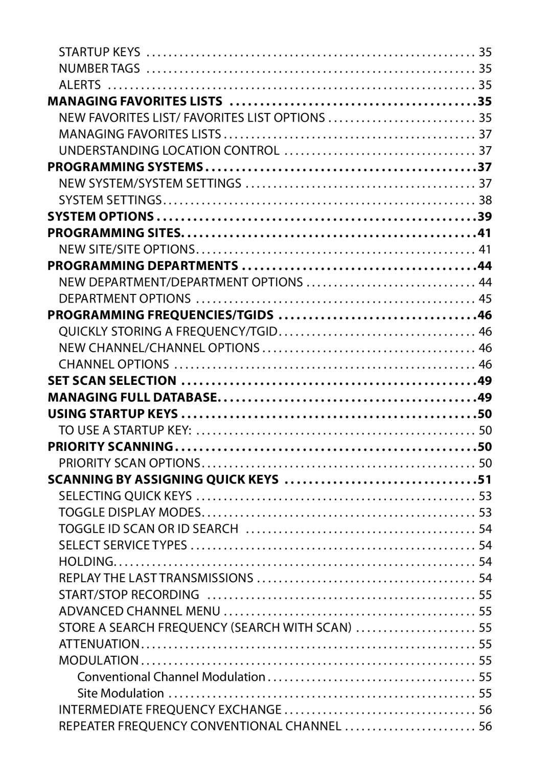 Uniden BCD536HP, BCD436HP owner manual Programming Departments 