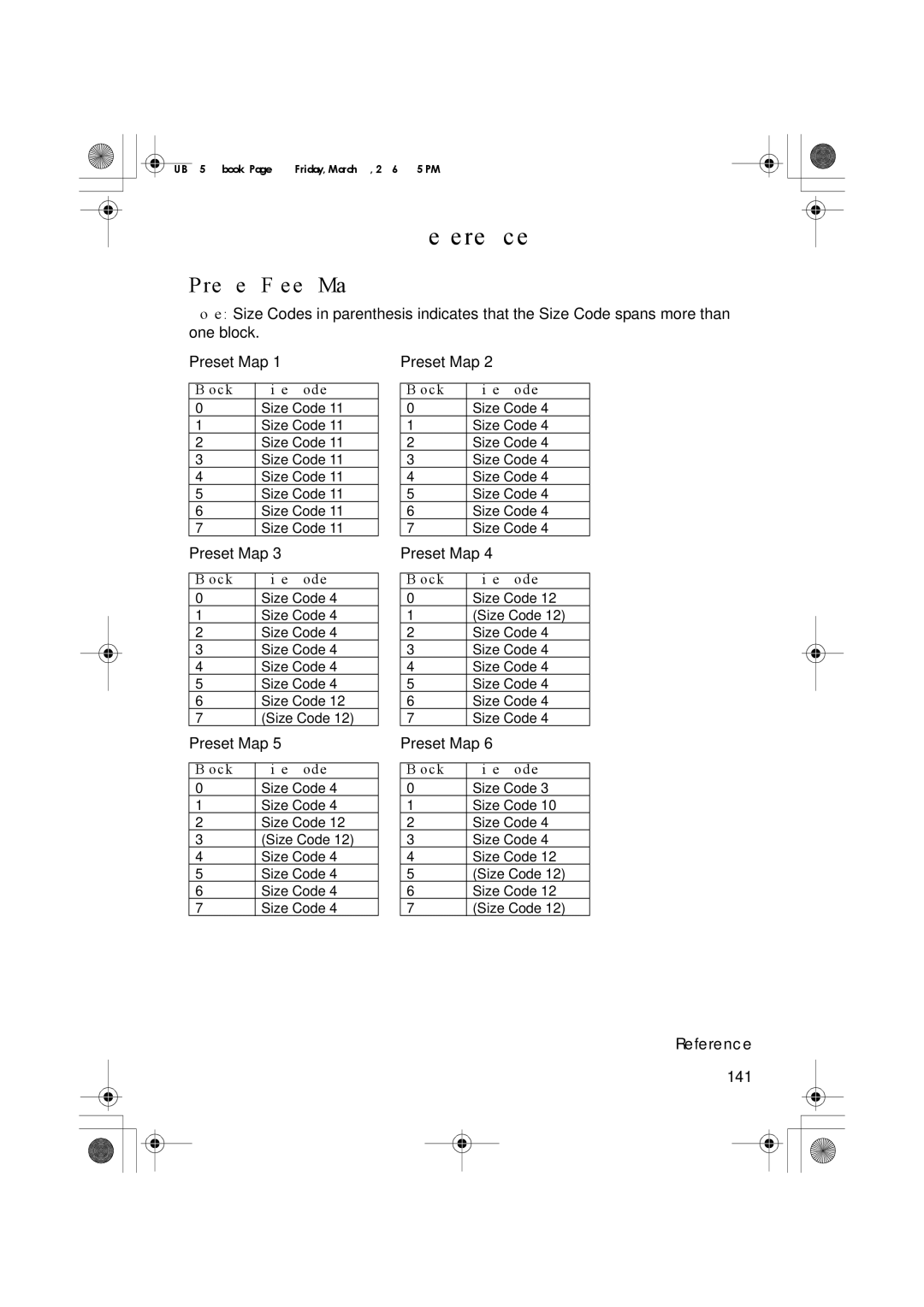 Uniden BCD996T manual Reference, Preset Fleet Maps 