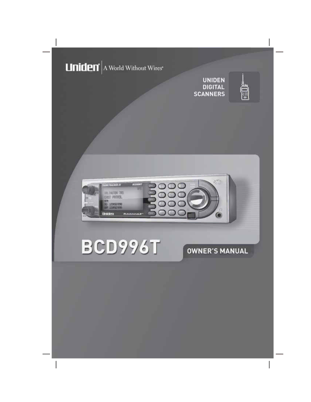 Uniden BCD996T manual 