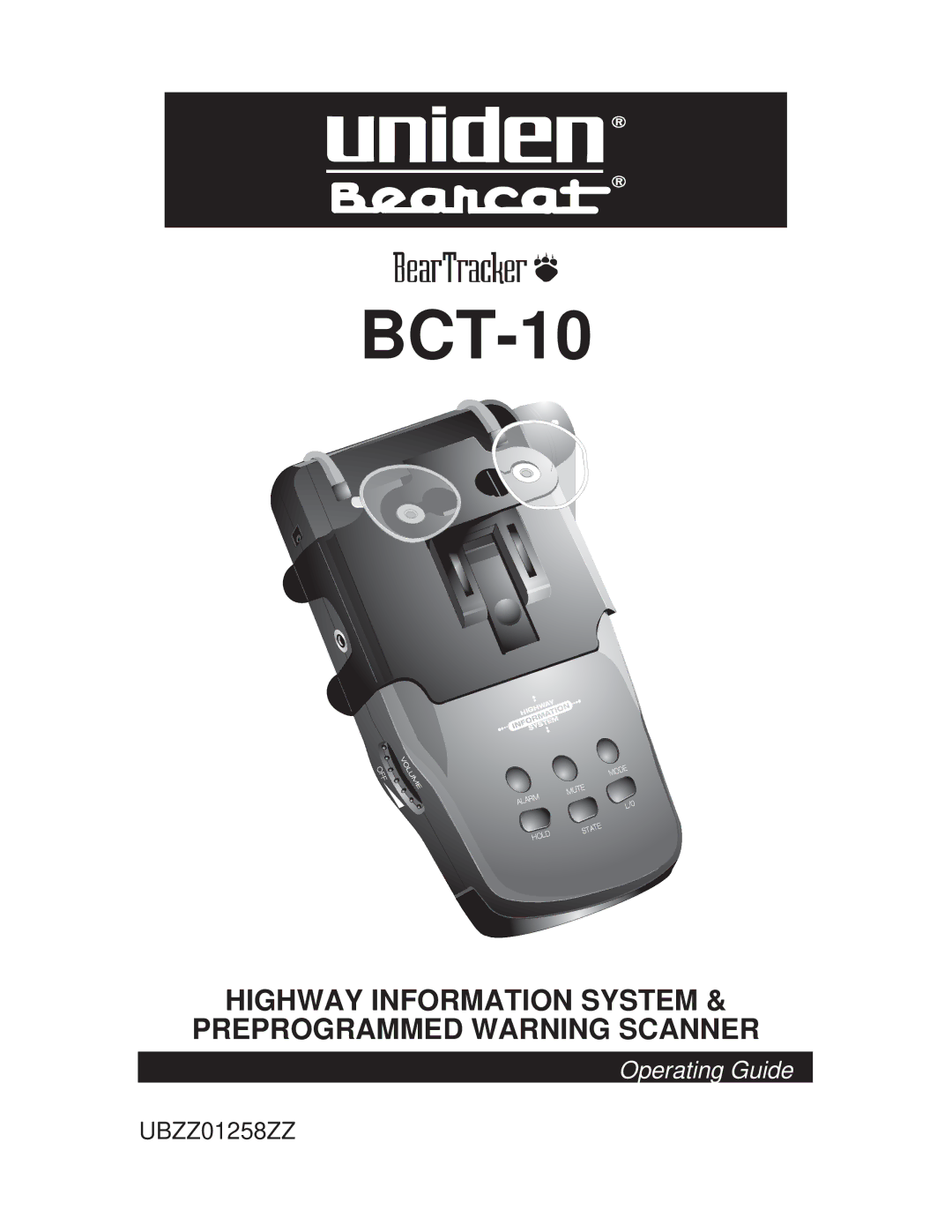 Uniden BCT-10 manual 