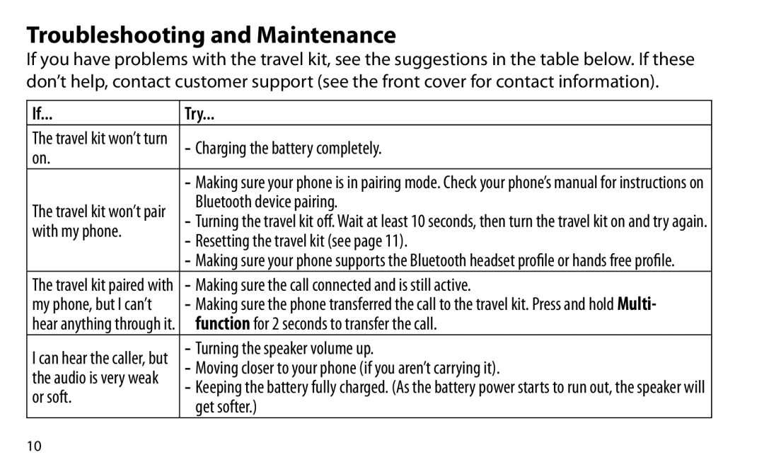 Uniden BTSC1500 manual Troubleshooting and Maintenance, Try 