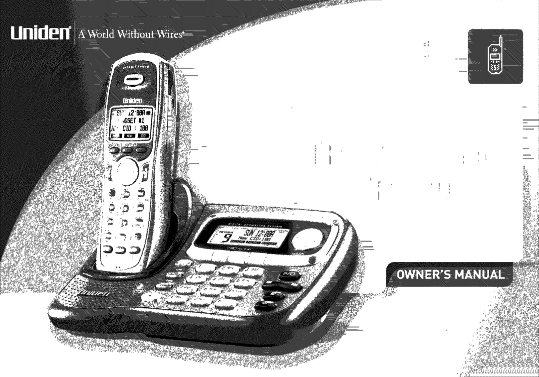 Uniden Cordless Telephone manual Iii 