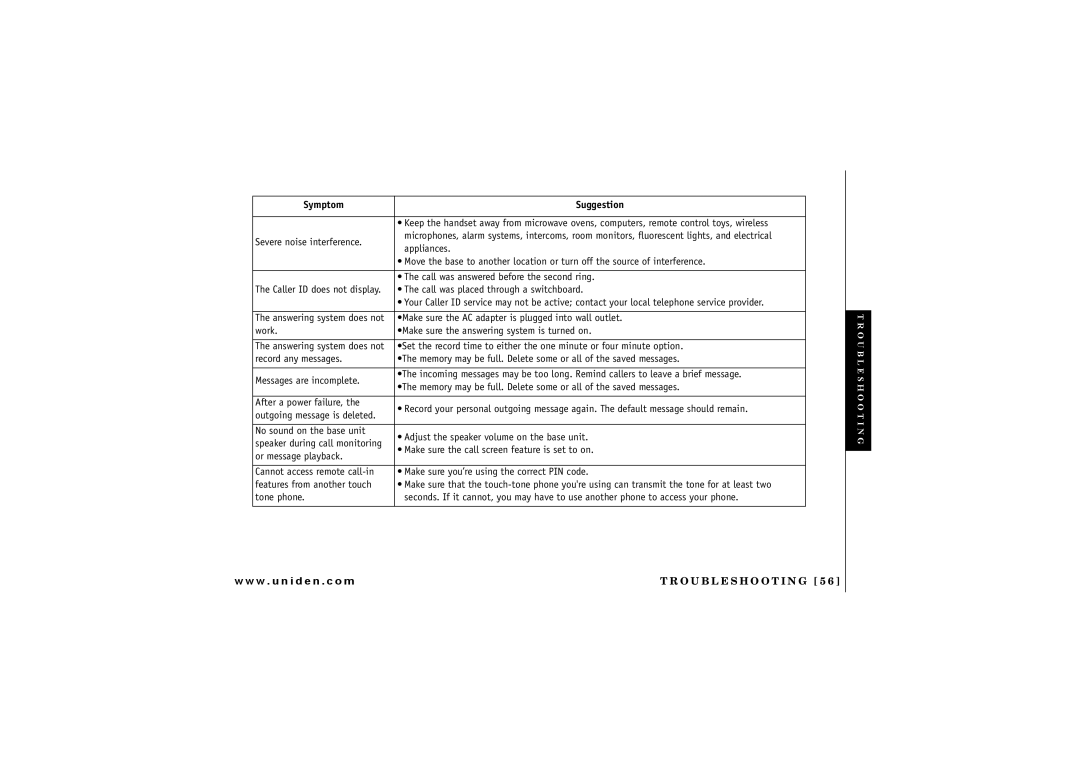 Uniden CXAI 5198 owner manual Severe noise interference 