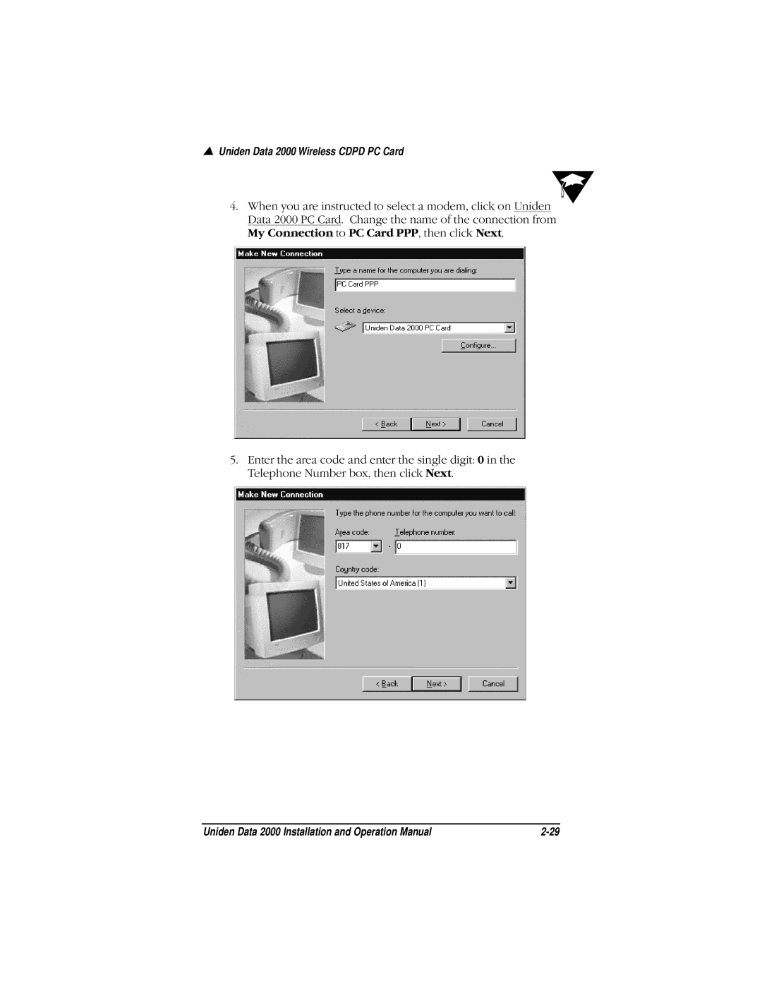 Uniden Data 2000 Wireless CDPD PC Card manual Uniden Data 2000 Wireless Cdpd PC Card 