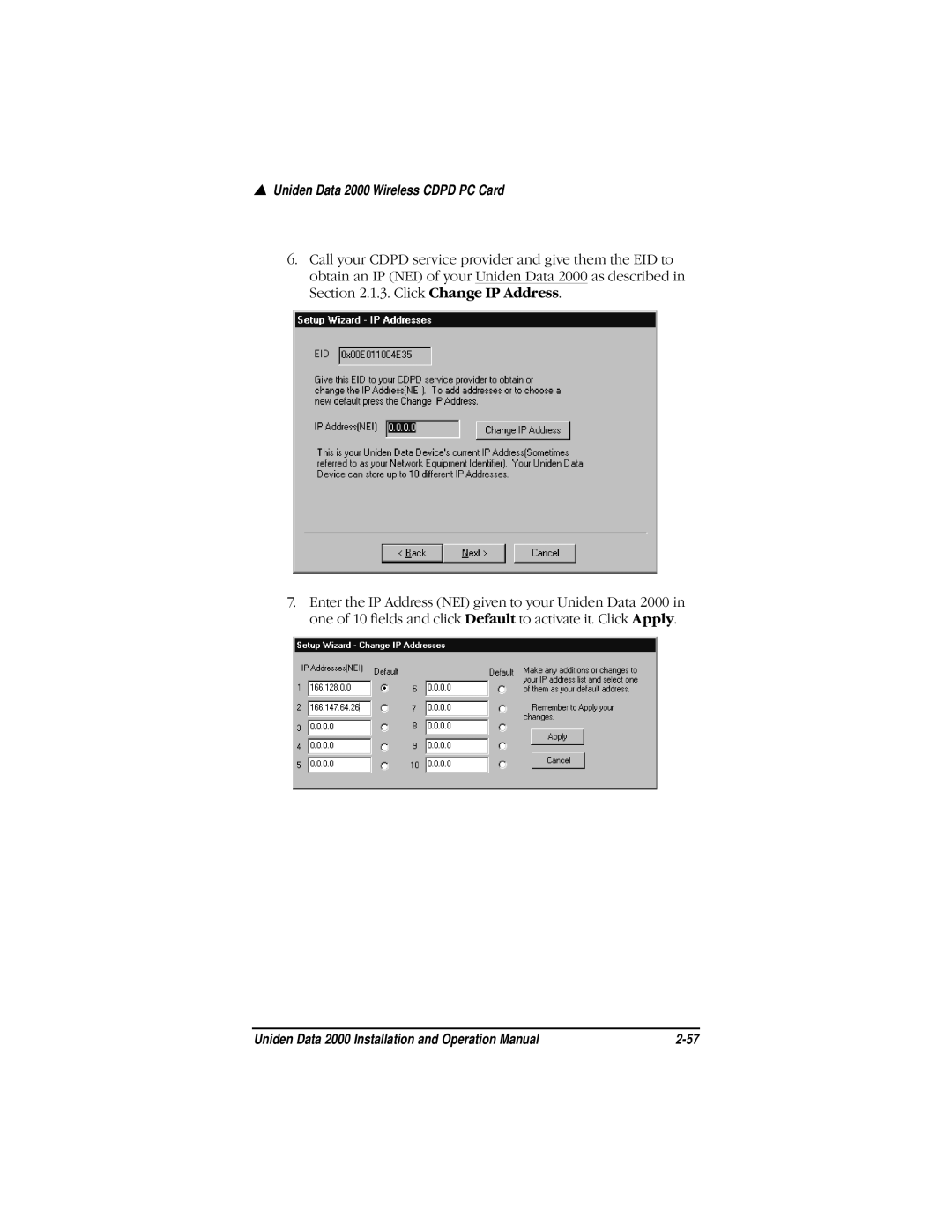 Uniden Data 2000 Wireless CDPD PC Card manual Uniden Data 2000 Wireless Cdpd PC Card 