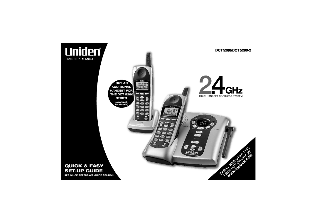 Uniden DCT5280 manual 