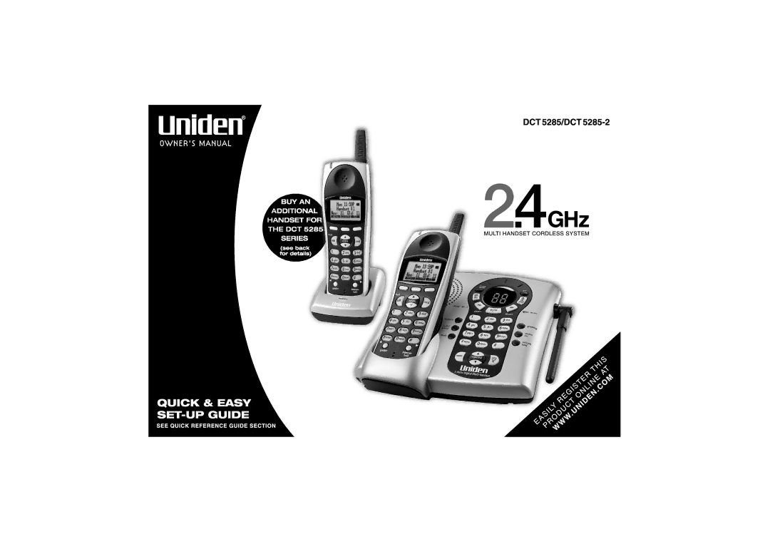 Uniden DCT5285 manual 