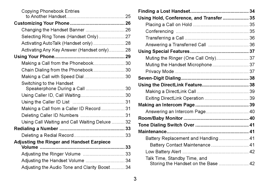 Uniden DCT736 Customizing Your Phone, Using Your Phone, Redialing a Number, Using Special Features, Making an Intercom 