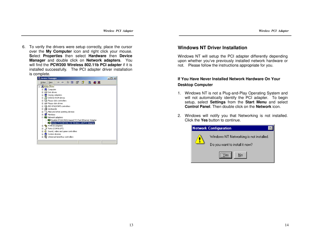 Uniden DCX200 warranty Windows NT Driver Installation 