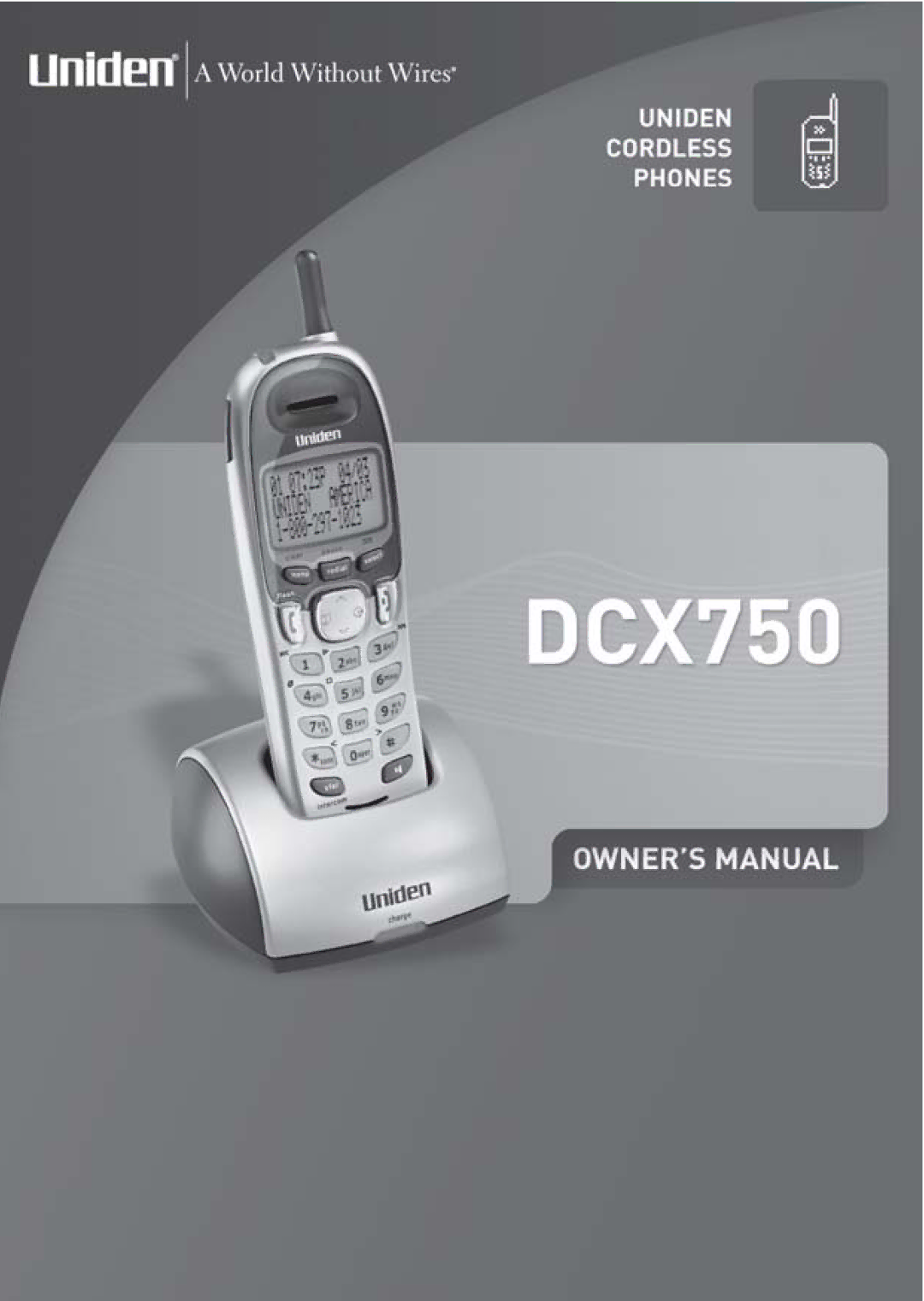 Uniden DCX750 manual 