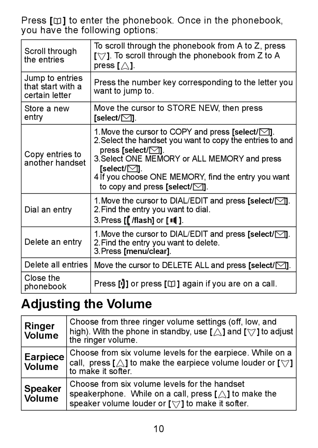 Uniden DCX750 manual Adjusting the Volume, Ringer, Earpiece, Speaker 