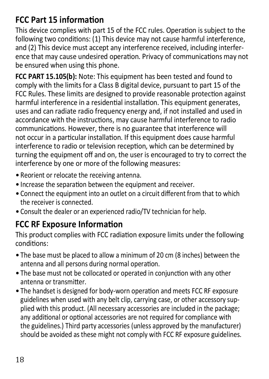 Uniden DECT1363BK manual FCC Part 15 information, FCC RF Exposure Information 