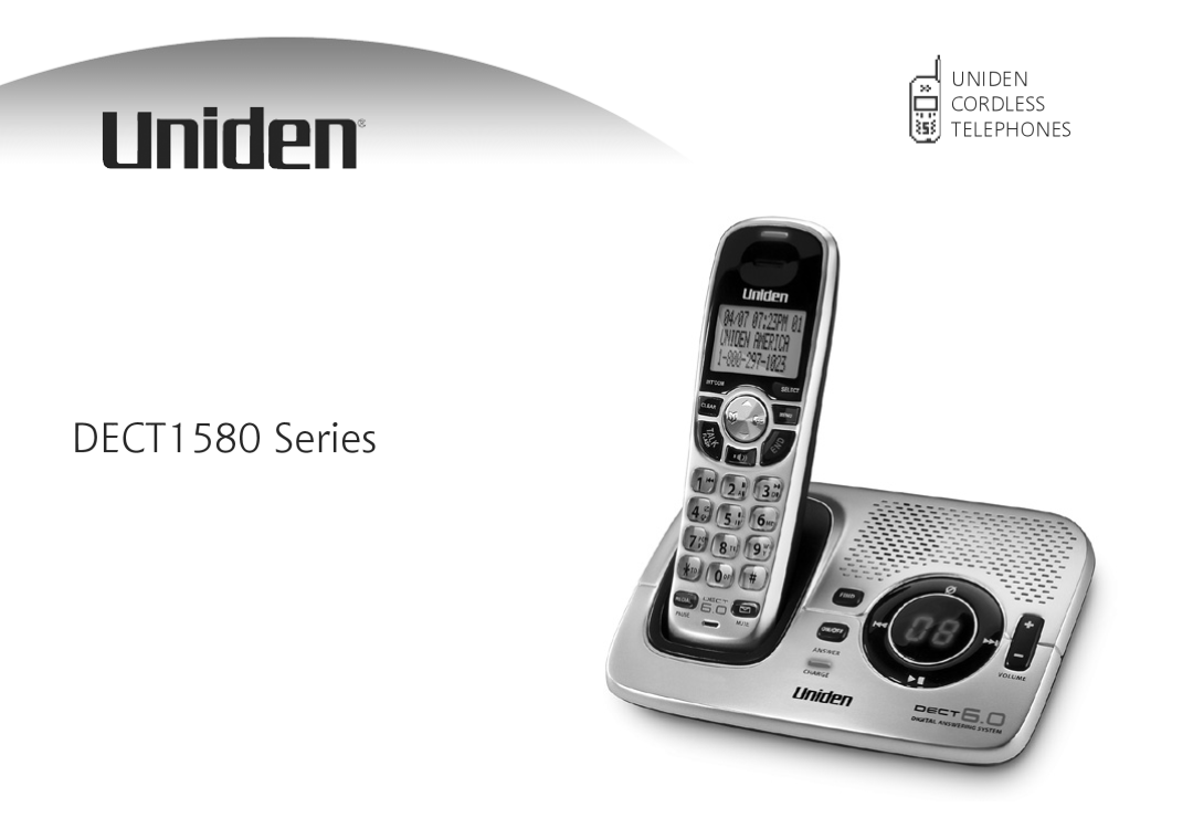 Uniden manual DECT1580 Series, Uniden Cordless Telephones 