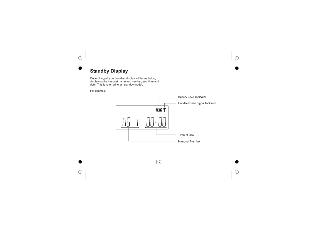 Uniden DECT1725+2, DECT1725+1 owner manual Standby Display 