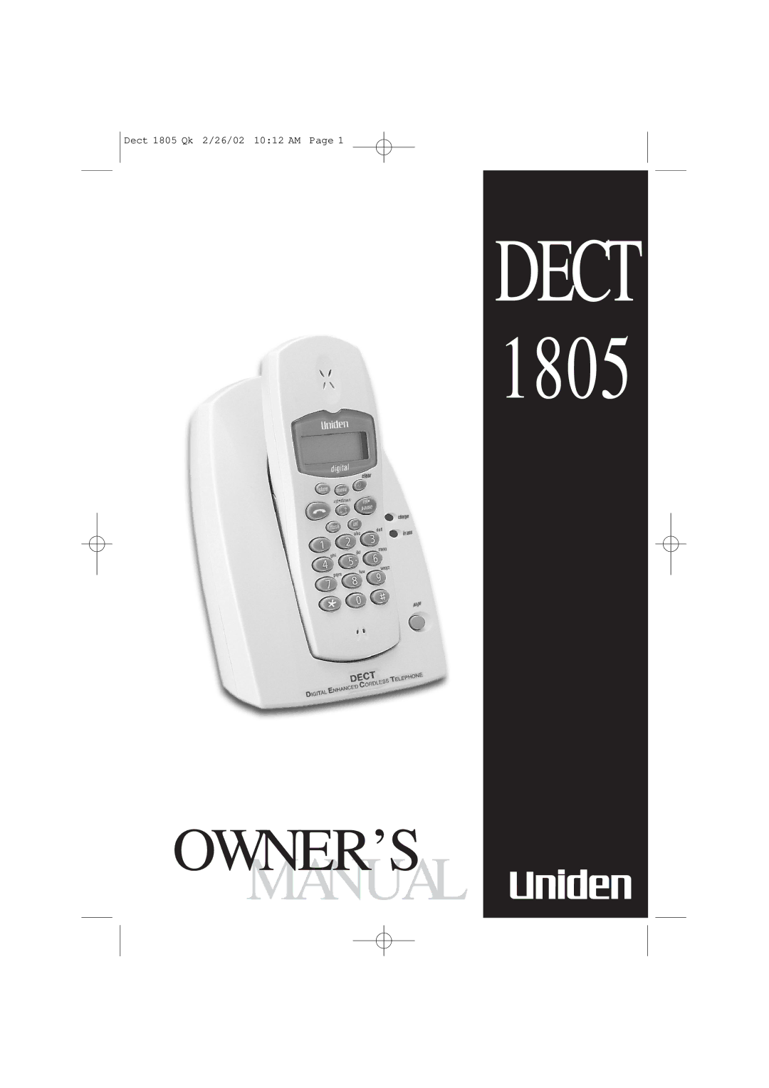 Uniden DECT1805 manual Dect 