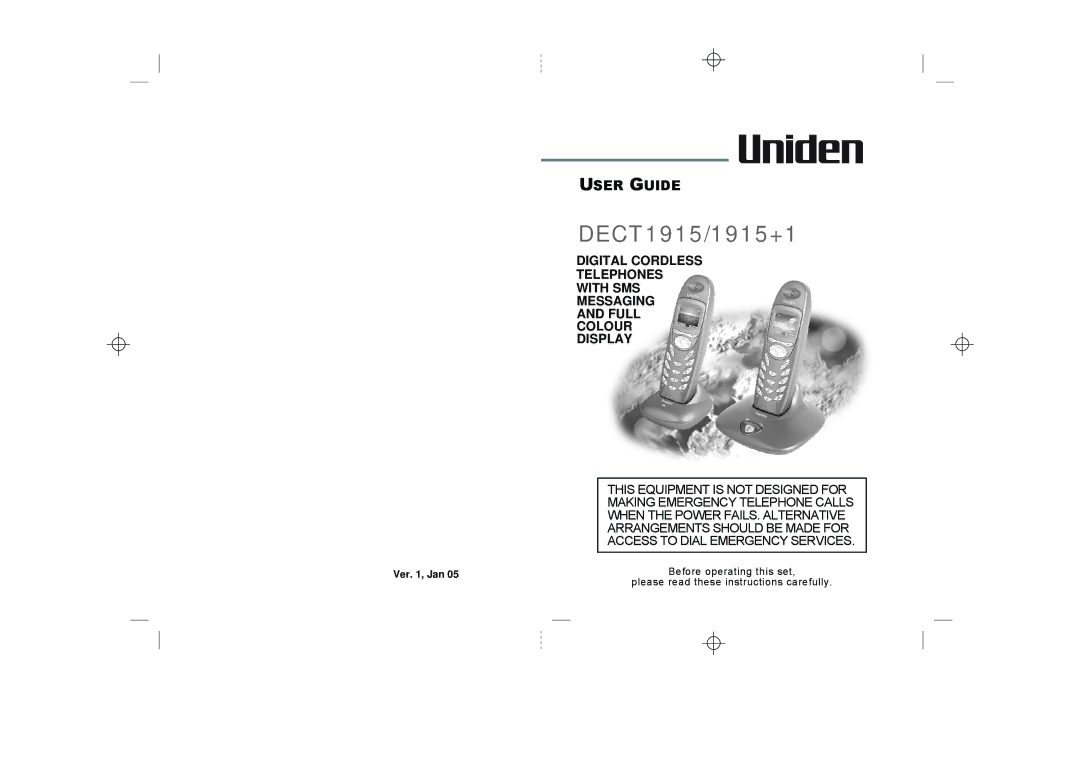 Uniden DECT1915+1 manual DECT1915/1915+1 