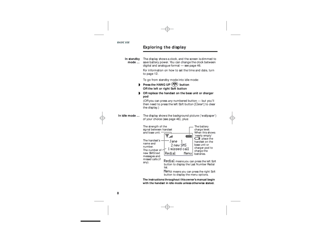 Uniden DECT1915+1 manual Exploring the display 