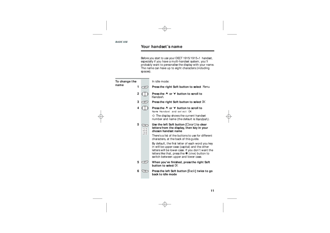 Uniden DECT1915+1 manual Your handset’s name 