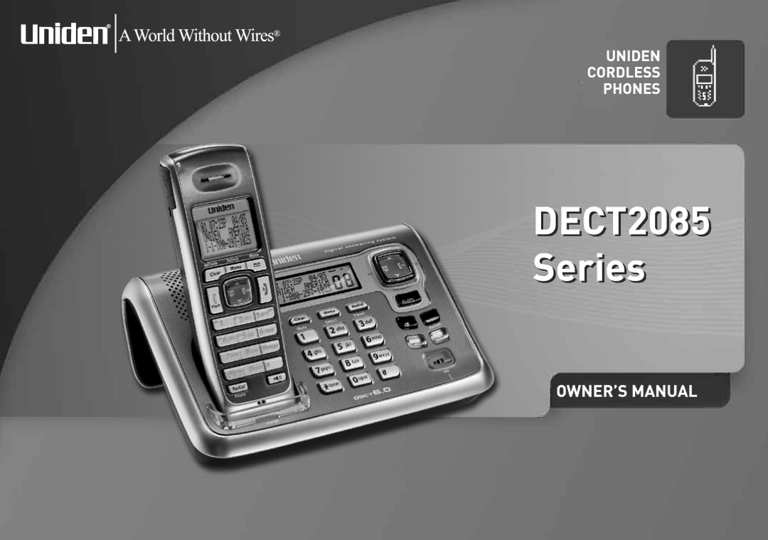 Uniden DECT2085 manual 