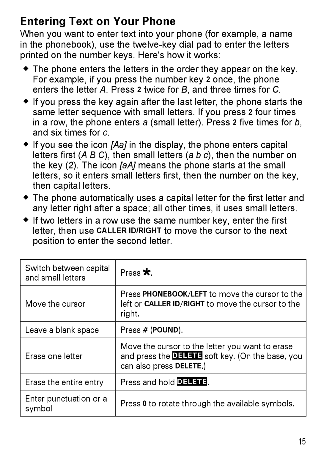 Uniden DECT4086-6, DECT4086-2, DECT4086-4, DECT4086-3, DECT4086-5 manual Entering Text on Your Phone 