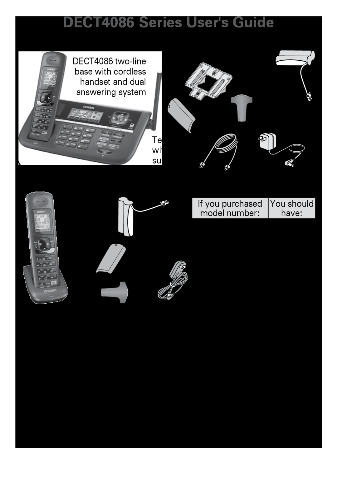 Uniden DECT4086-4 manual DECT4086 Series Users Guide, Whats in the box?, You might also find, If You, Phone Number 