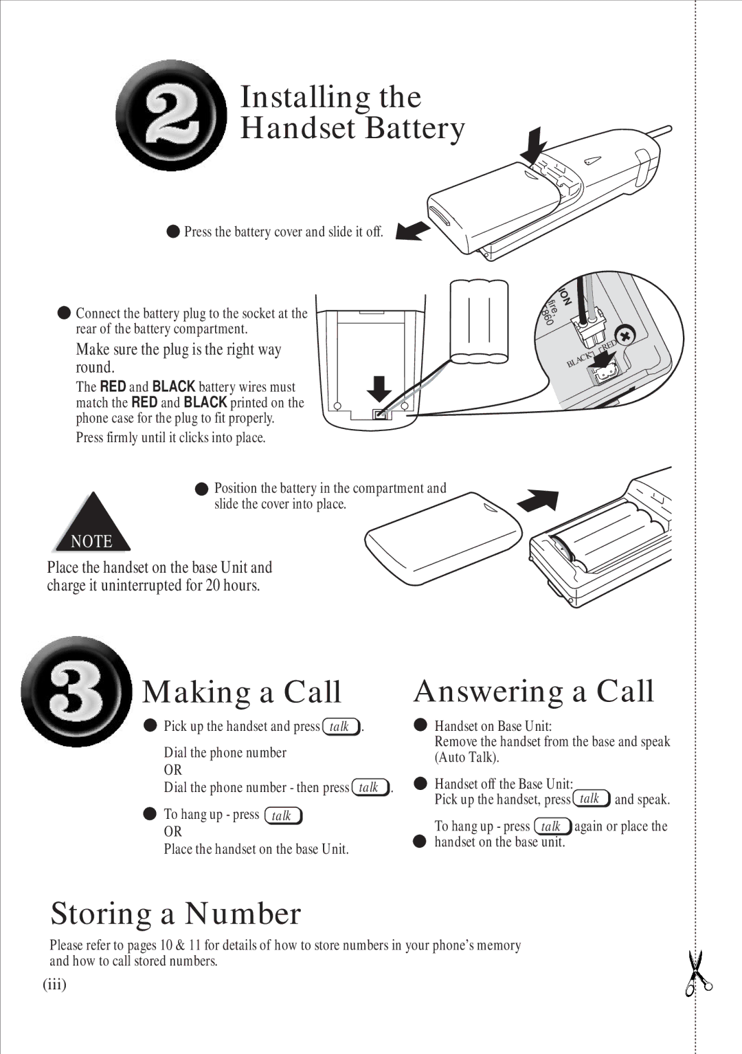 Uniden DS 815 quick start To hang up press talk, Iii 