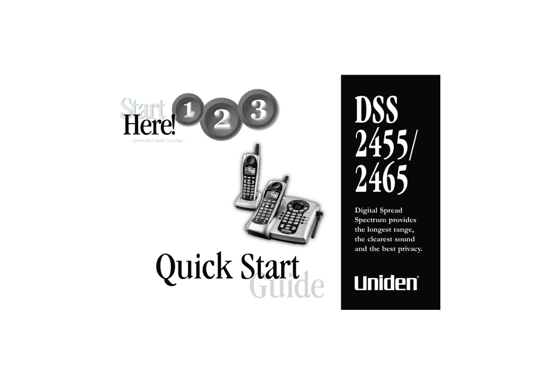 Uniden 2465, DSS 2455 quick start Guide 