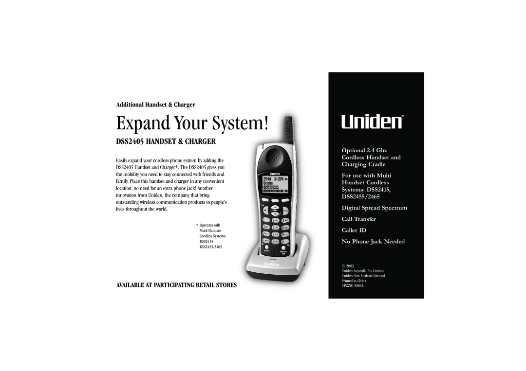 Uniden DSS 2455, 2465 quick start Expand Your System 