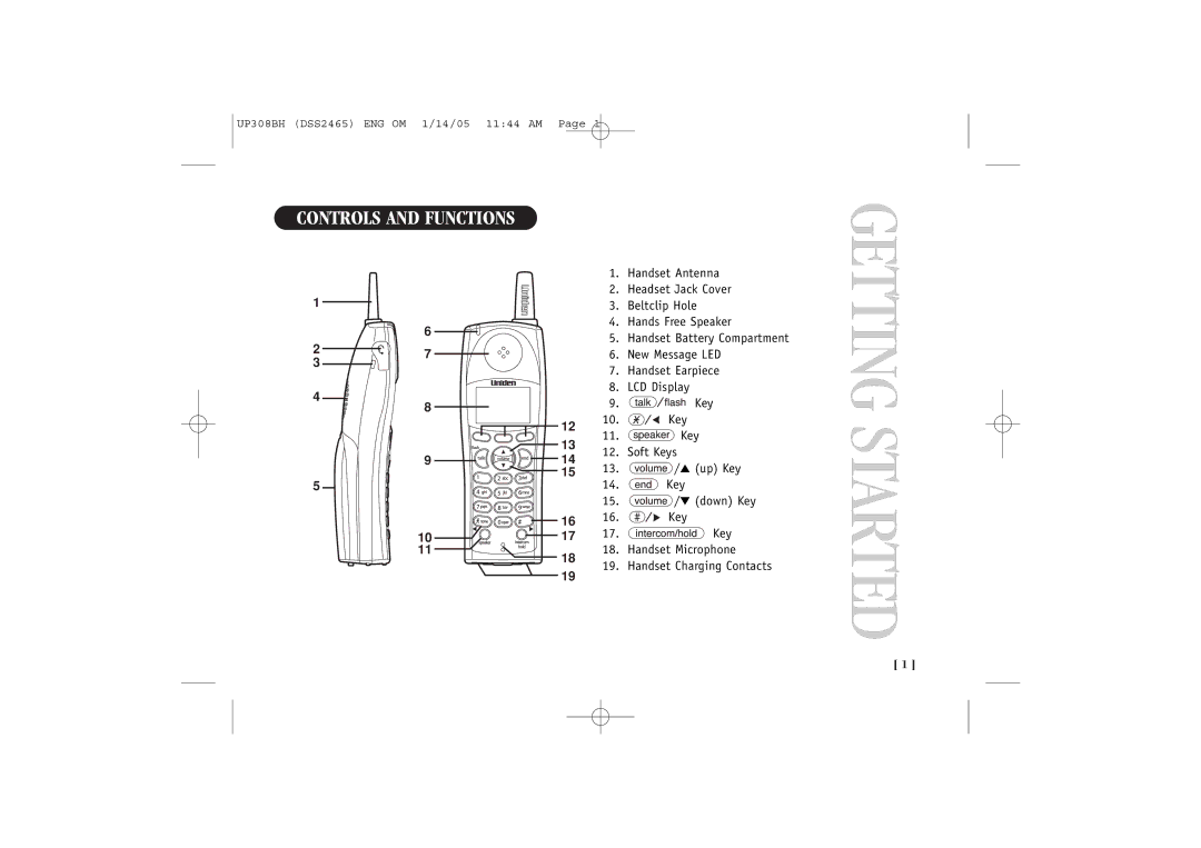 Uniden DSS2465, DSS 2455 quick start Getting Started, Controls and Functions 