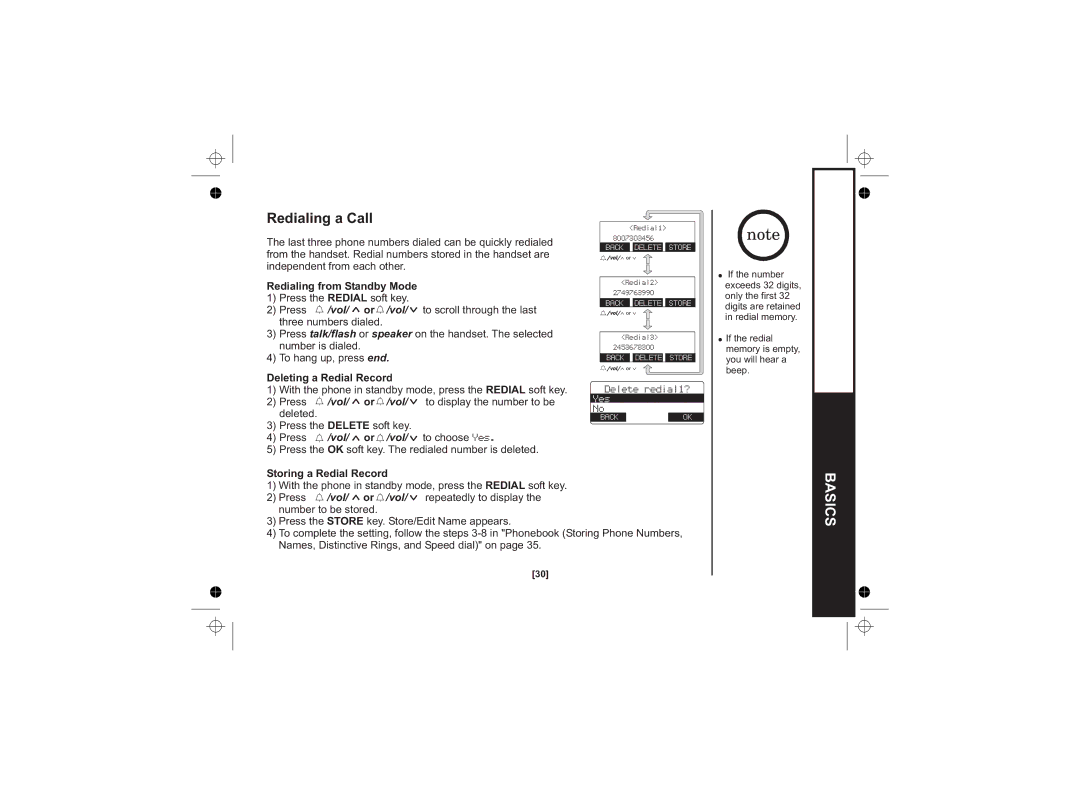 Uniden DSS7815, DSS7815 +1 Series owner manual Redialing a Call, Redialing from Standby Mode 1 Press the Redial soft key 