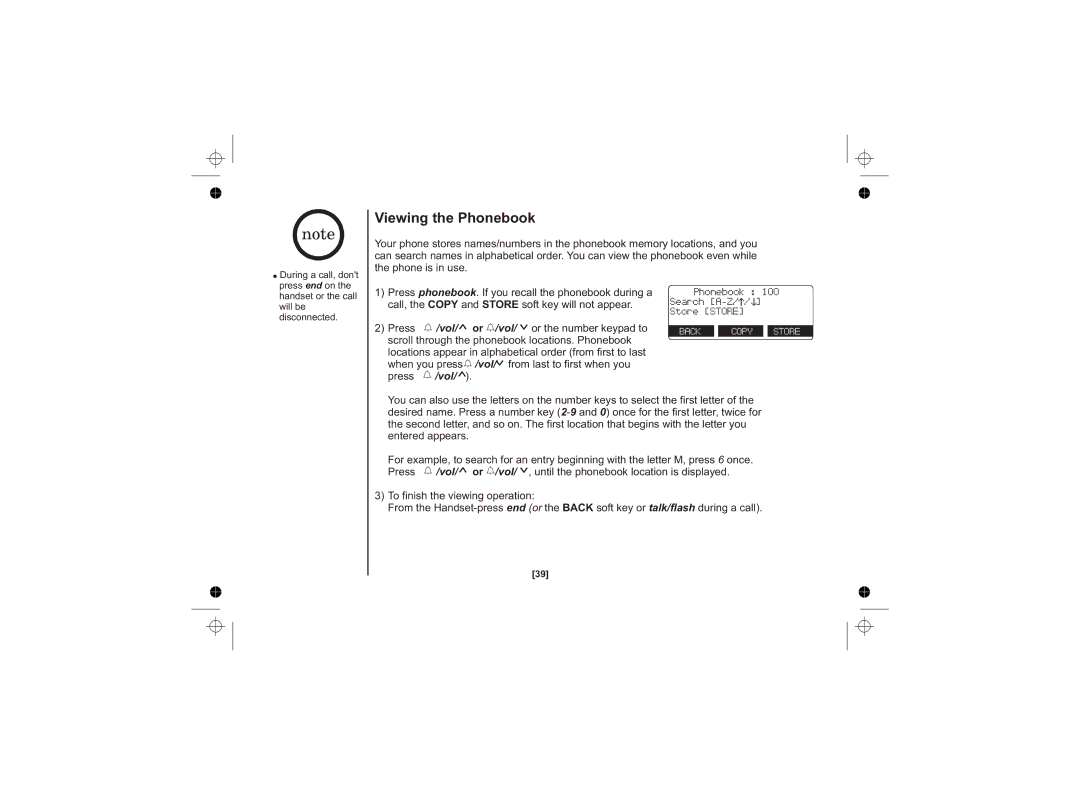 Uniden DSS7815 Series, DSS7815, DSS7815 +1 Series owner manual Viewing the Phonebook, Vol 