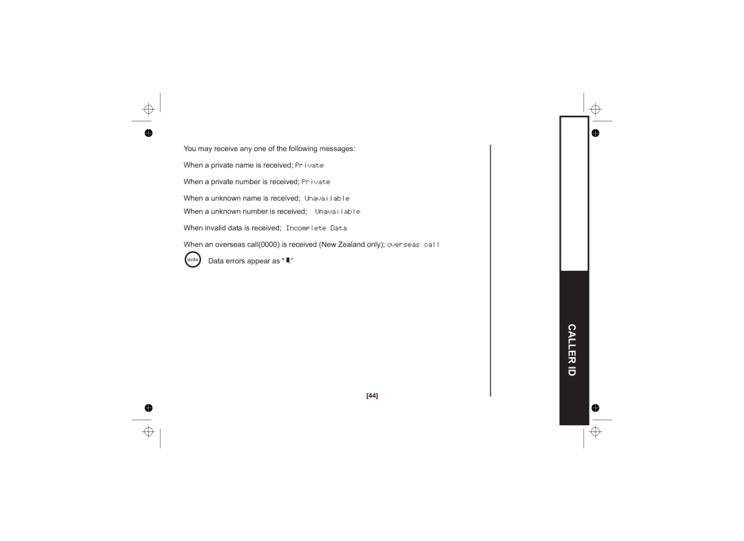 Uniden DSS7815, DSS7815 +1 Series, DSS7815 Series owner manual Caller ID 