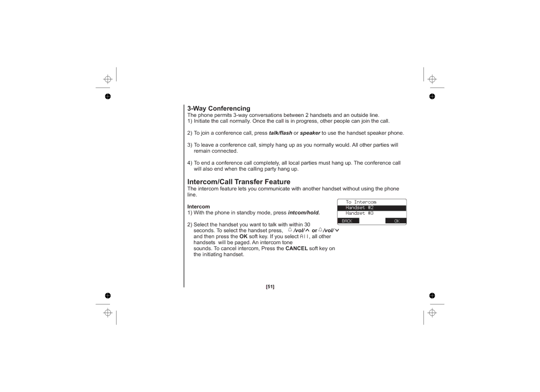 Uniden DSS7815 Series, DSS7815, DSS7815 +1 Series owner manual Intercom/Call Transfer Feature, Way Conferencing 