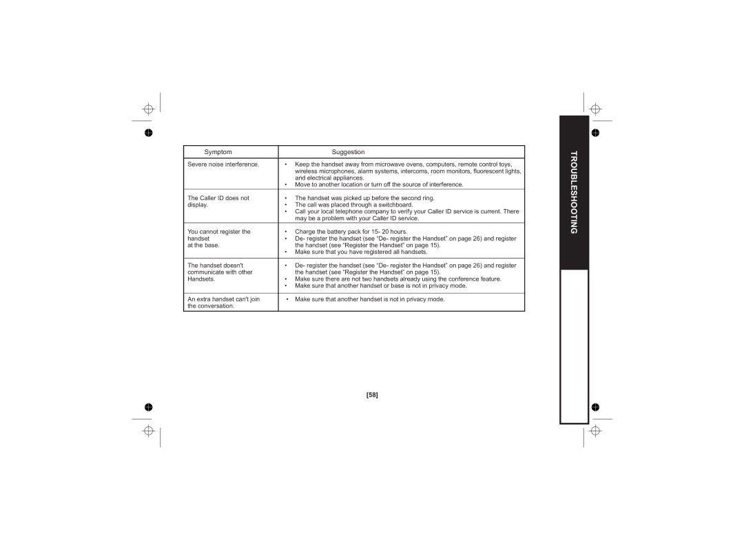 Uniden DSS7815, DSS7815 +1 Series, DSS7815 Series owner manual Troubleshooting 