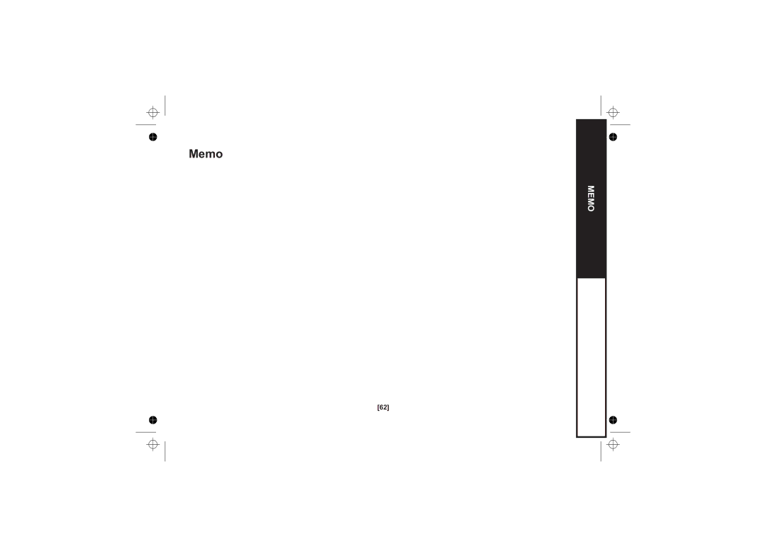 Uniden DSS7815, DSS7815 +1 Series, DSS7815 Series owner manual Memo 