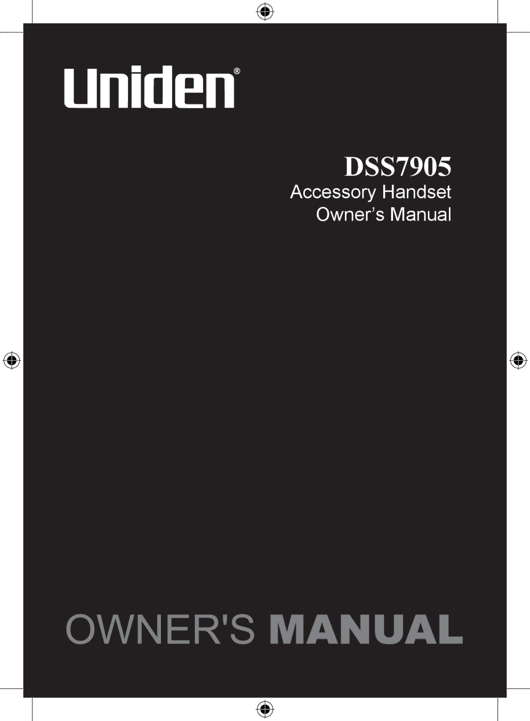 Uniden DSS7905 owner manual 