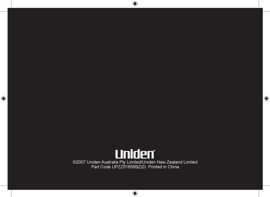 Uniden DSS7915+1 owner manual Uniden Australia Pty Limited/Uniden New Zealand Limited 